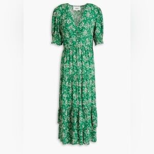 Vika Gathered Print Dress, 0/XS, Ba&sh